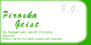 piroska geist business card